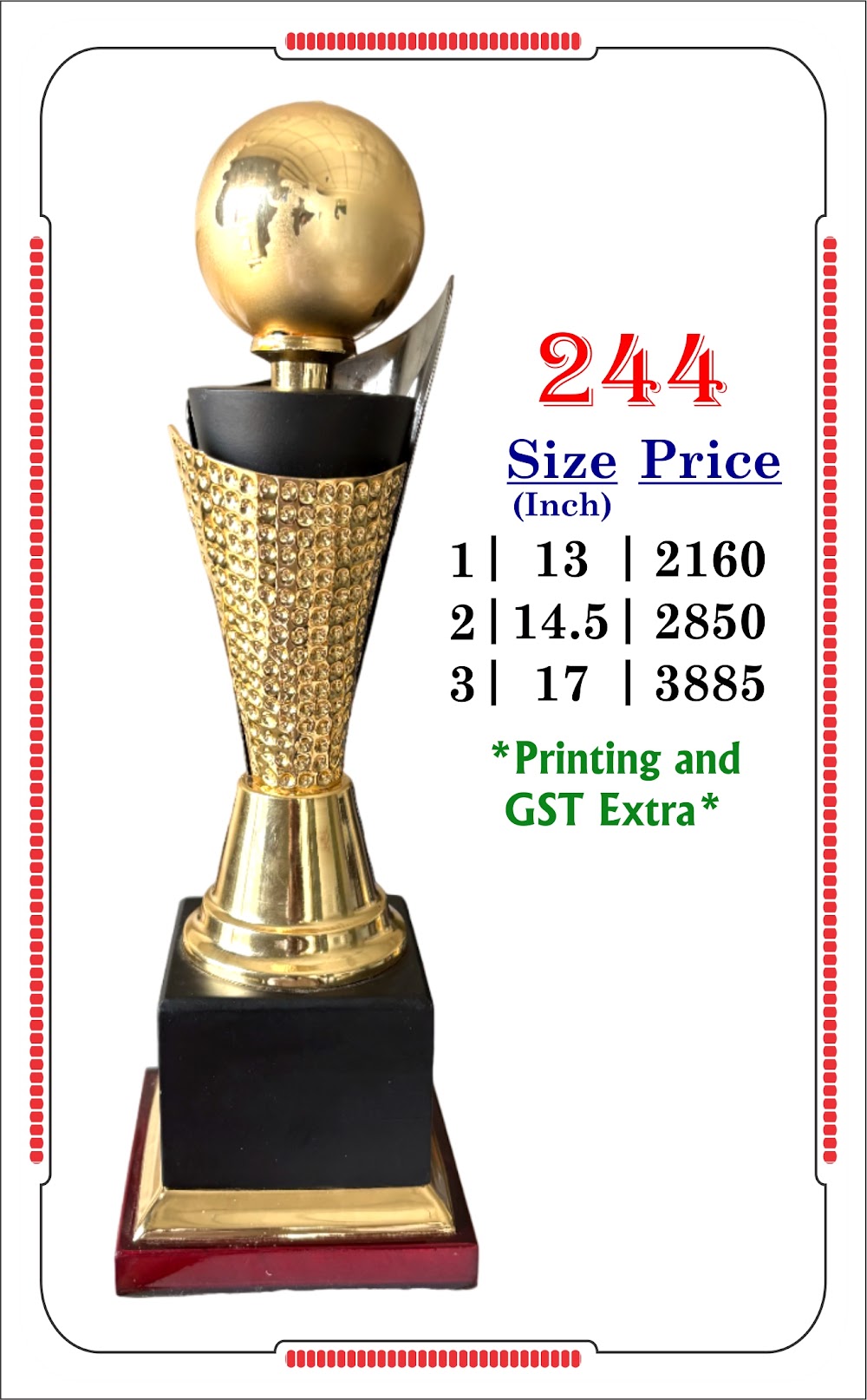 Metal Trophy 244
