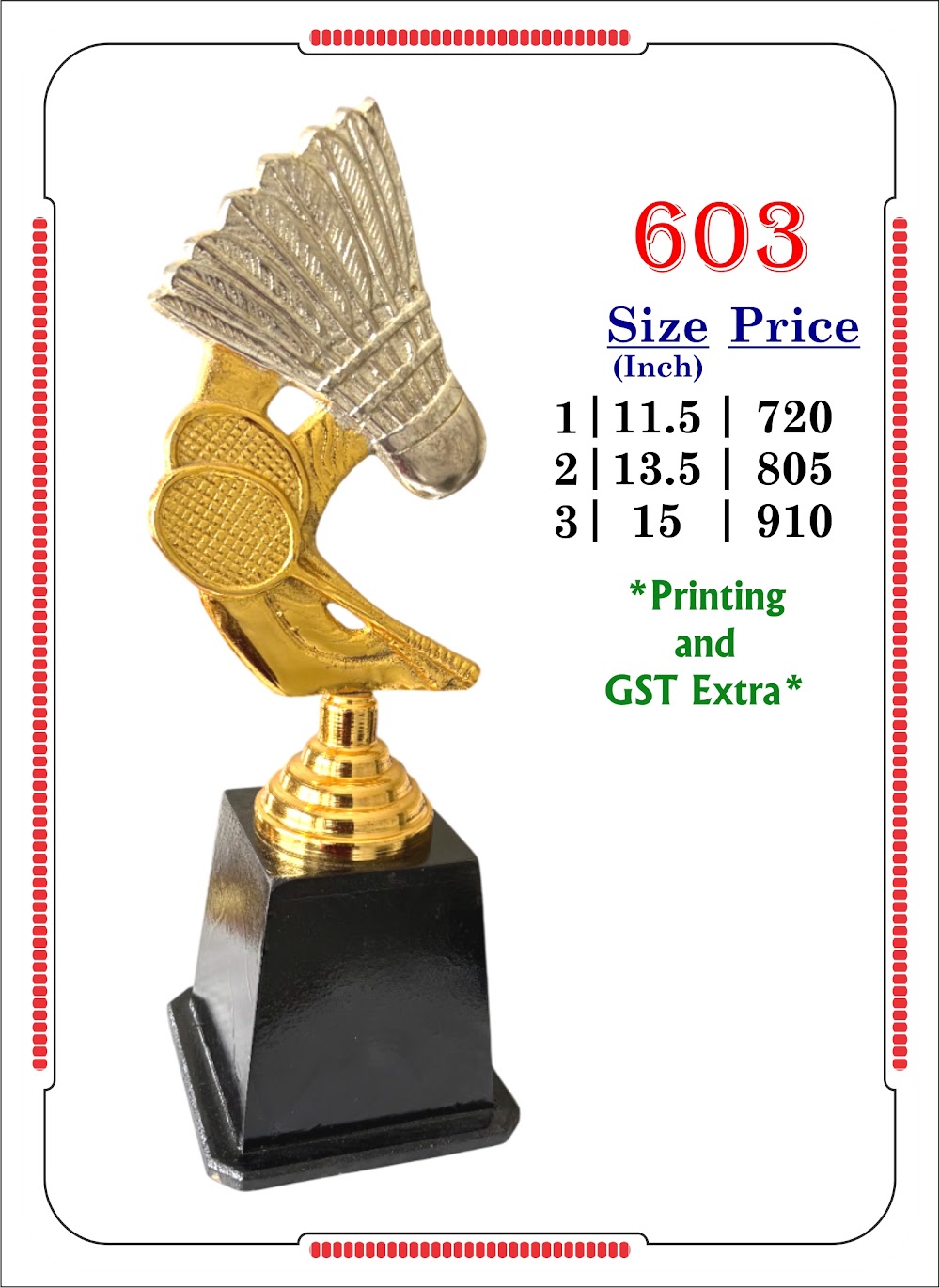 Metal Trophies Clearance