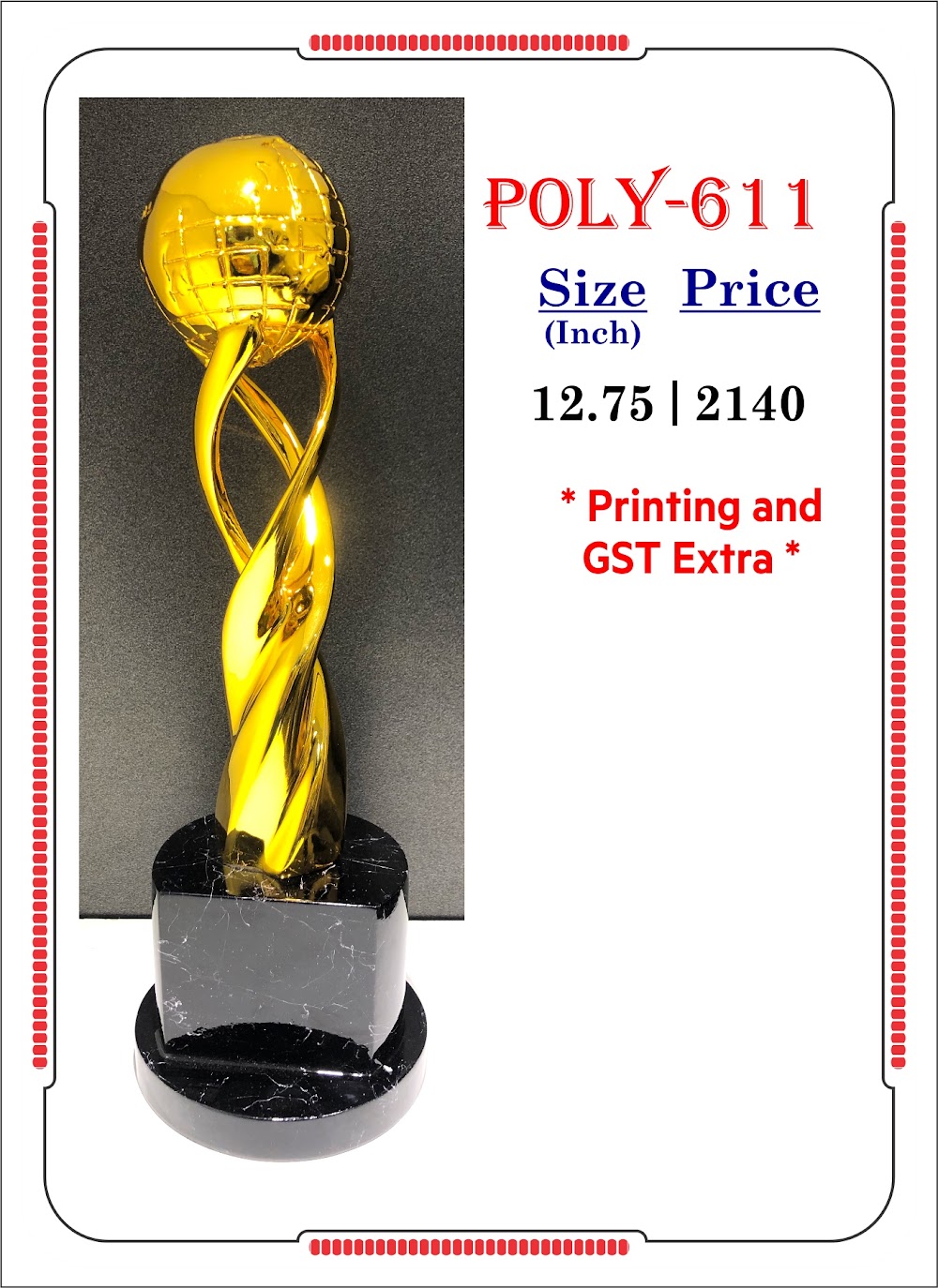 Polyresin Trophy 611